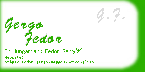 gergo fedor business card